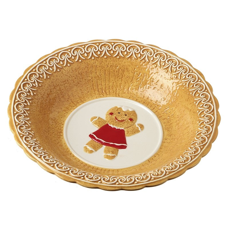 HEAVEN SENDS Gingerbread Girl In Red Dress Bowl 27cm
