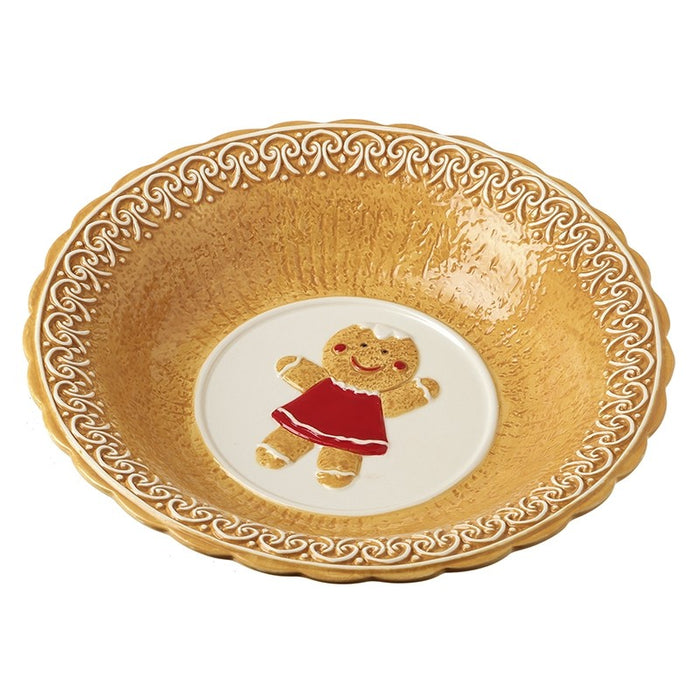HEAVEN SENDS Gingerbread Girl In Red Dress Bowl 27cm