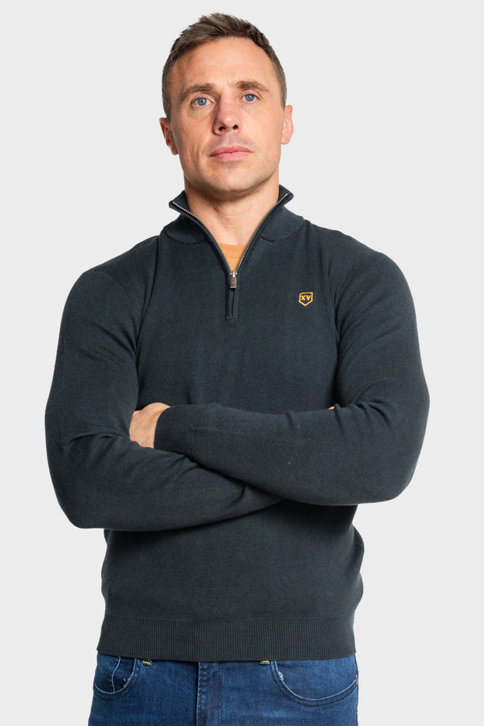 XV KINGS by Tommy Bowe Unione 1/4 Zip Sweatshirt - Navy
