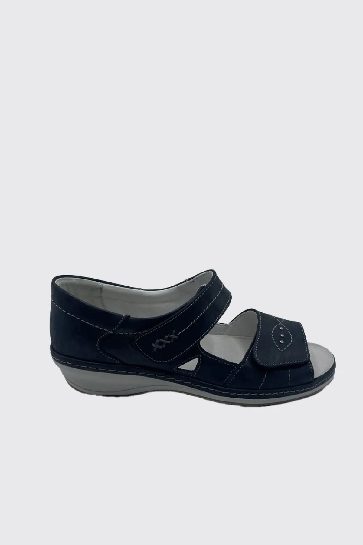DUBARRY Women's Yolanda Suave Leather Sandal - Navy Blue