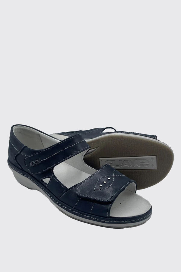 DUBARRY Women's Yolanda Suave Leather Sandal - Navy Blue