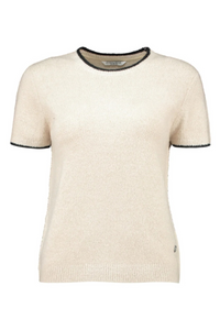 ZABAIONE Beatrix Short Sleeve Jumper - Beige
