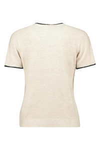 ZABAIONE Beatrix Short Sleeve Jumper - Beige