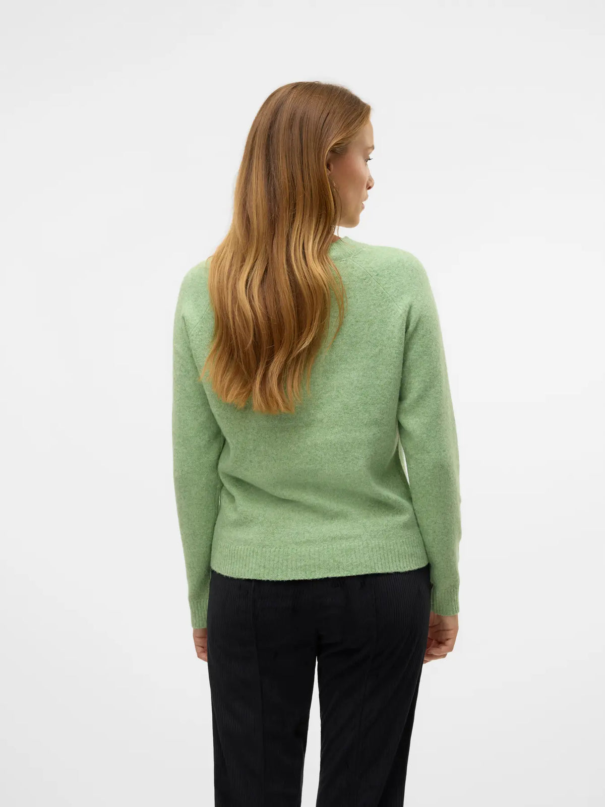 VERO MODA Doffy Round Neck Knitted Pullover - Forest Green