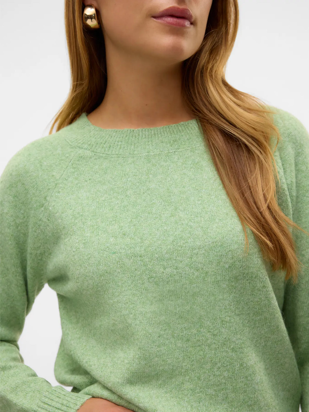 VERO MODA Doffy Round Neck Knitted Pullover - Forest Green