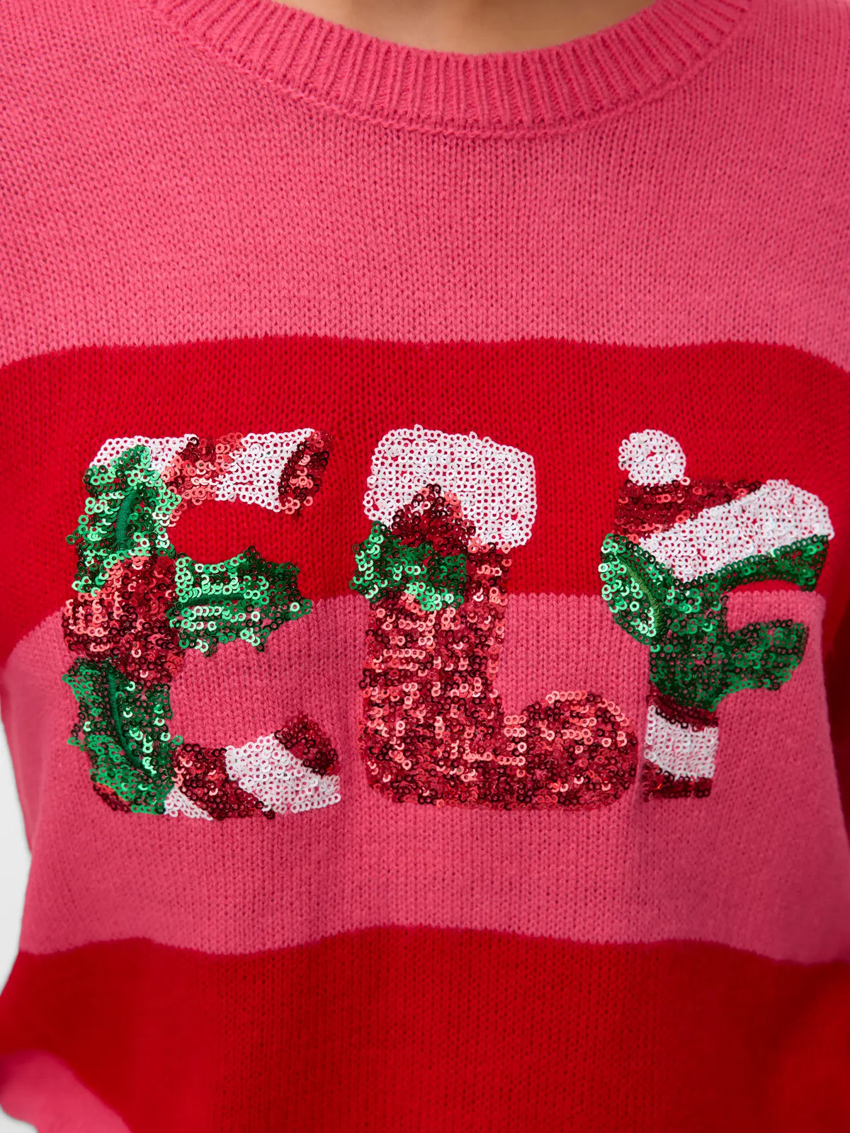 VERO MODA Elf Christmas Jumper - Red/Pink