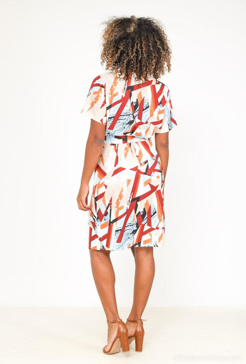 COPE CLOTHING : Curve Collection Printed Dress