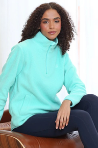 RELAX & RENEW Women's Angie Half Zip Top - Turquoise