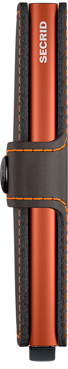 SECRID Men's Wallet - Miniwallet Matte - Brown/Orange