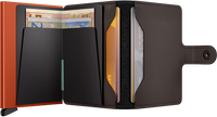 SECRID Men's Wallet - Miniwallet Matte - Brown/Orange