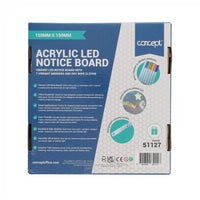 Acrylic LED Notice Board - 15cm x 15cm (Copy)