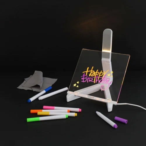 Acrylic LED Notice Board - 15cm x 15cm (Copy)