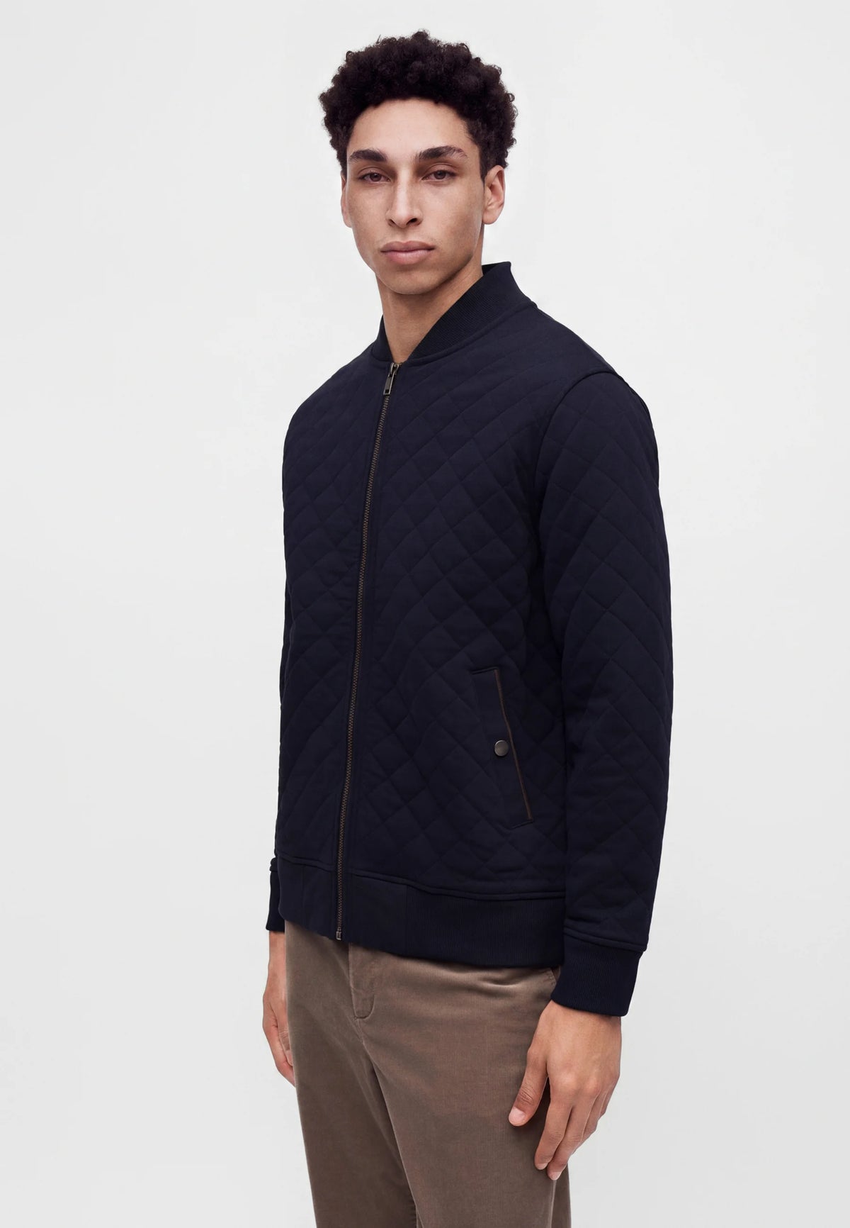 GANT Quilted Bomber Jacket - Navy