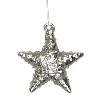 HEAVEN SENDS Set Of 6 Glass Stars Hanging Ornament 4.5cm