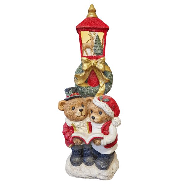 WGP Bears Carol Singing LED Tall Christmas Ornament 92cm