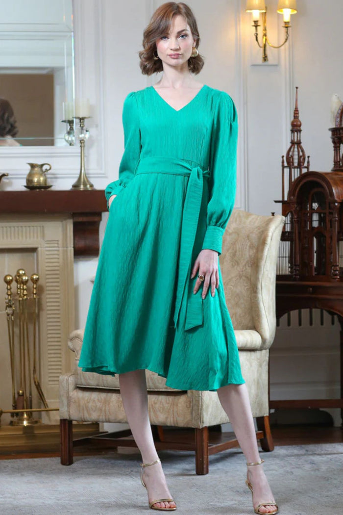 RANT & RAVE Bella Long Sleeve Dress - Green