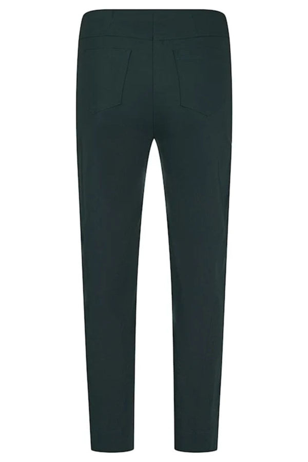 ROBELL Bella 09 Straight Fit 7/8 Trouser - Dark Green