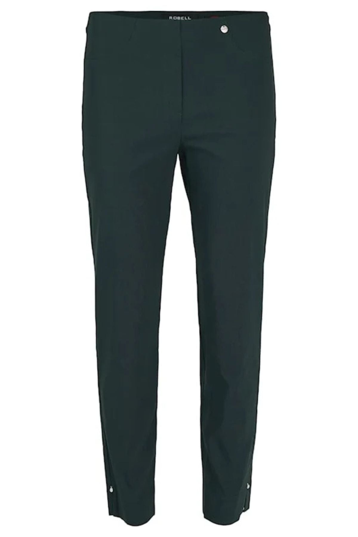 ROBELL Bella 09 Straight Fit 7/8 Trouser - Dark Green