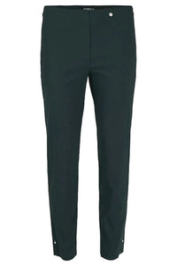 ROBELL Bella 09 Straight Fit 7/8 Trouser - Dark Green
