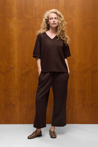 CULTURE Hilde Chabrina Wide Leg Pants - Brown