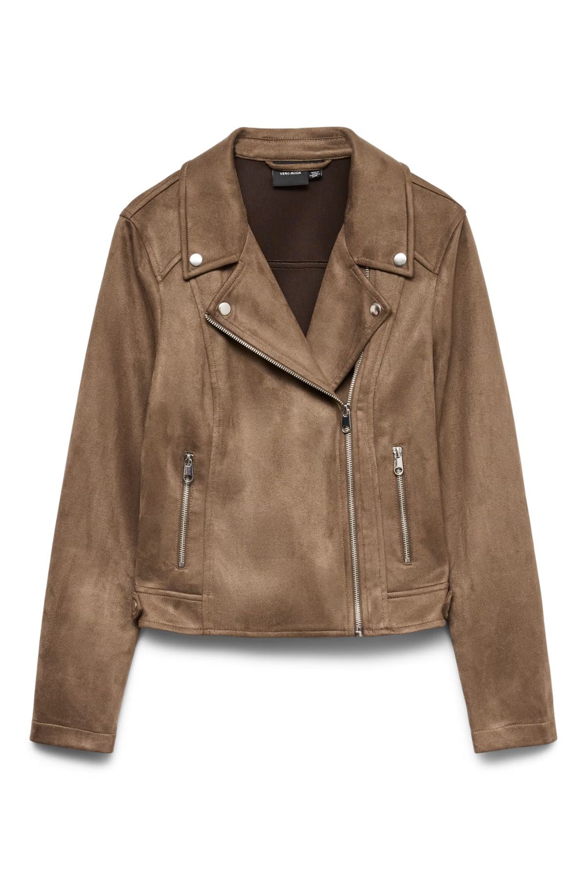 VERO MODA Josie Faux Suede Jacket - Chocolate Chip