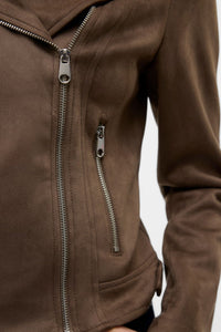 VERO MODA Josie Faux Suede Jacket - Chocolate Chip