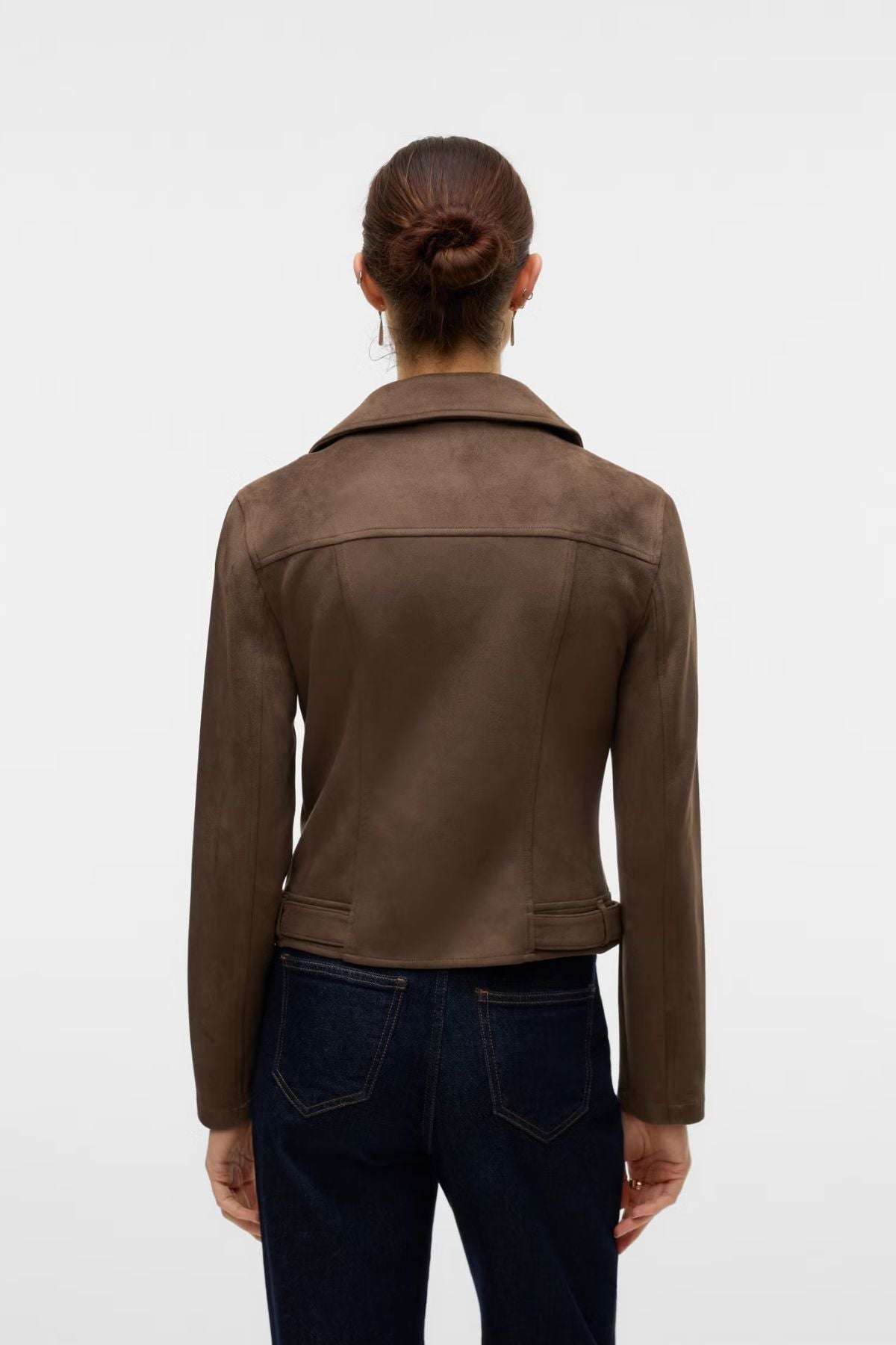 VERO MODA Josie Faux Suede Jacket - Chocolate Chip