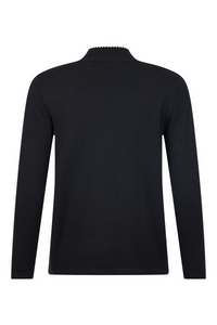 SUNDAY High Tie Neck Jumper - Black