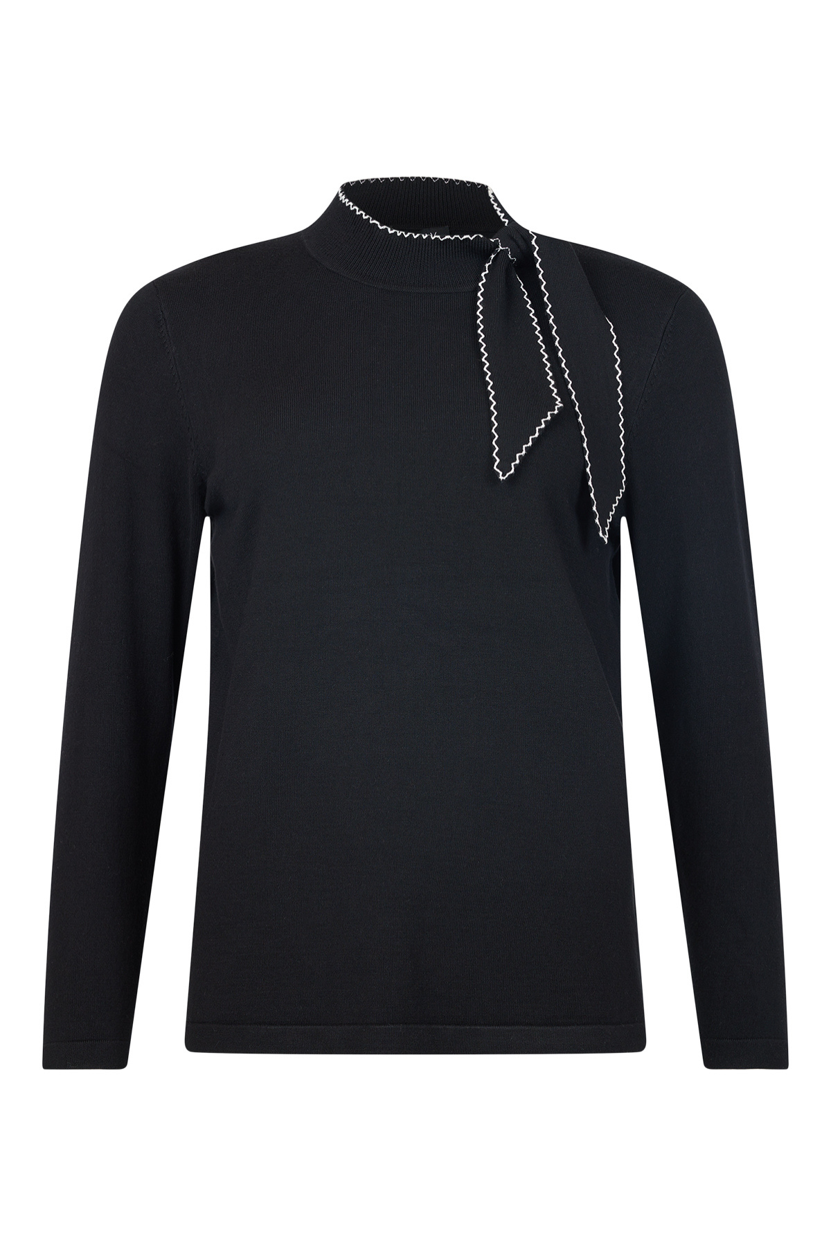 SUNDAY High Tie Neck Jumper - Black