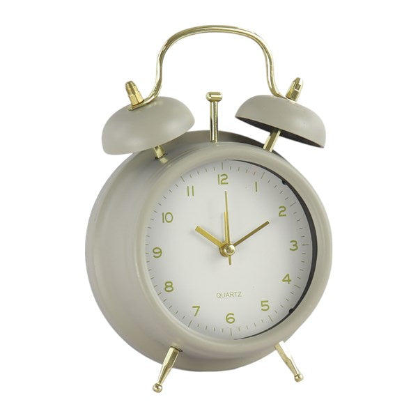 STRAITS Taupe Retro Table Clock 17cm