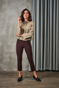 ROBELL Bella 09 Straight Fit 7/8 Trouser - Brown