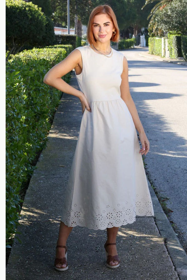 RANT & RAVE Carmen Midi Dress - Stone