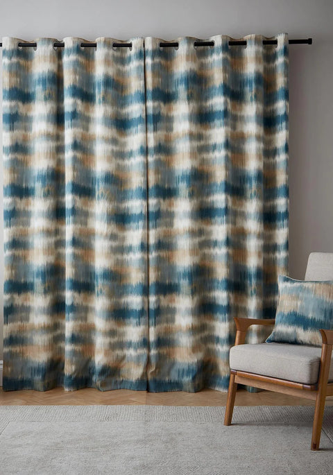 CATHERINE LANSFIELD : Ombre Texture Thermal Curtains - Teal