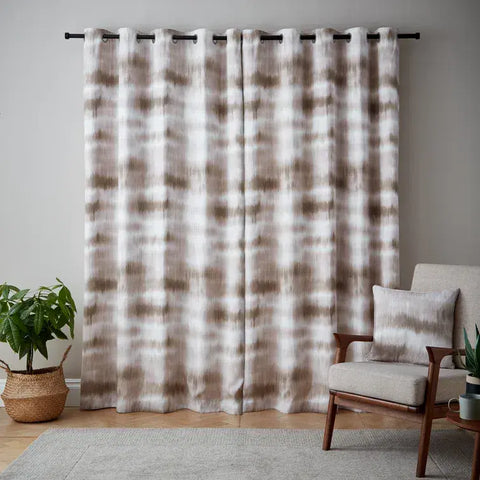 CATHERINE LANSFIELD : Ombre Texture Thermal Curtains - Natural