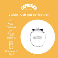 KILNER Universal Push Top Storage Jar 2 Litre