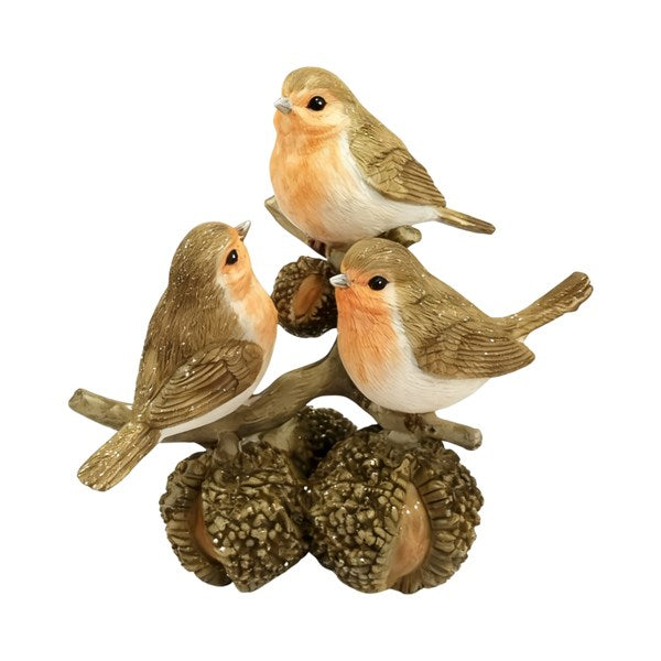 STRAITS Christmas Robins On a Branch Figurine 12cm