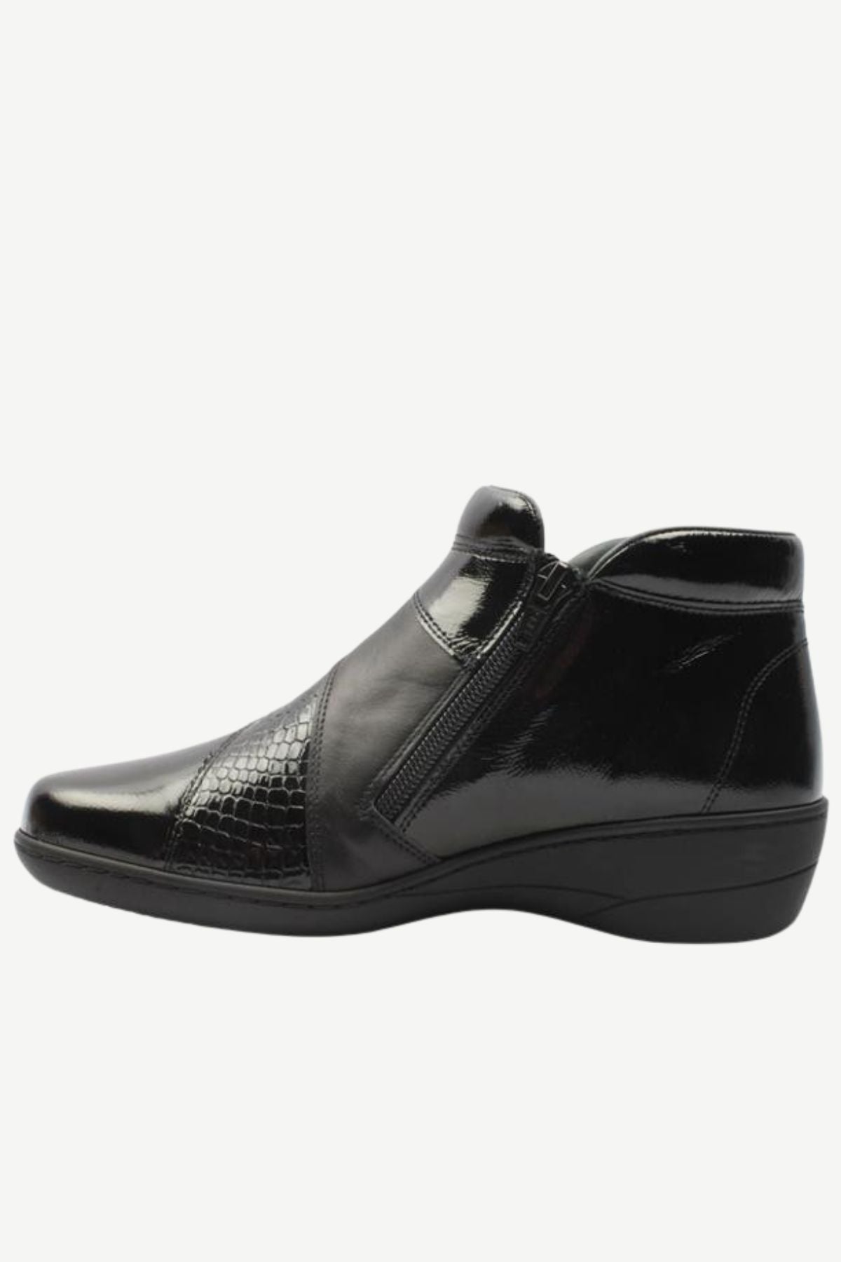 SOFTMODE Women's Clara 2-Zip Ankle Boot - Black