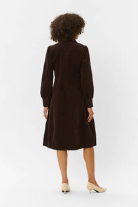 CULTURE Missy Rhaena Corduroy Midi Shirt Dress - Brown