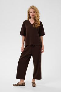 CULTURE Hilde Chabrina Wide Leg Pants - Brown