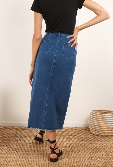 COPE CLOTHING : Maxi Denim Skirt