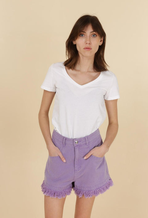 COPE CLOTHING : Cotton V-Neck T-Shirt
