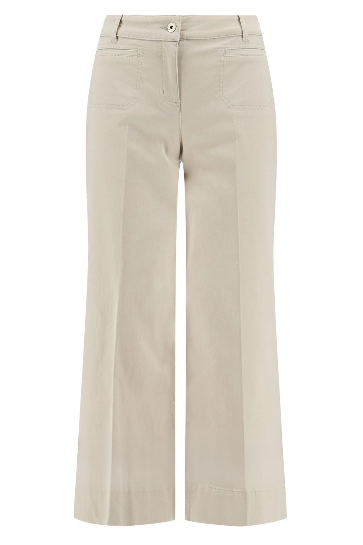 ROBELL Debby Cullotte Style Stretch Denim Trousers - Light Taupe