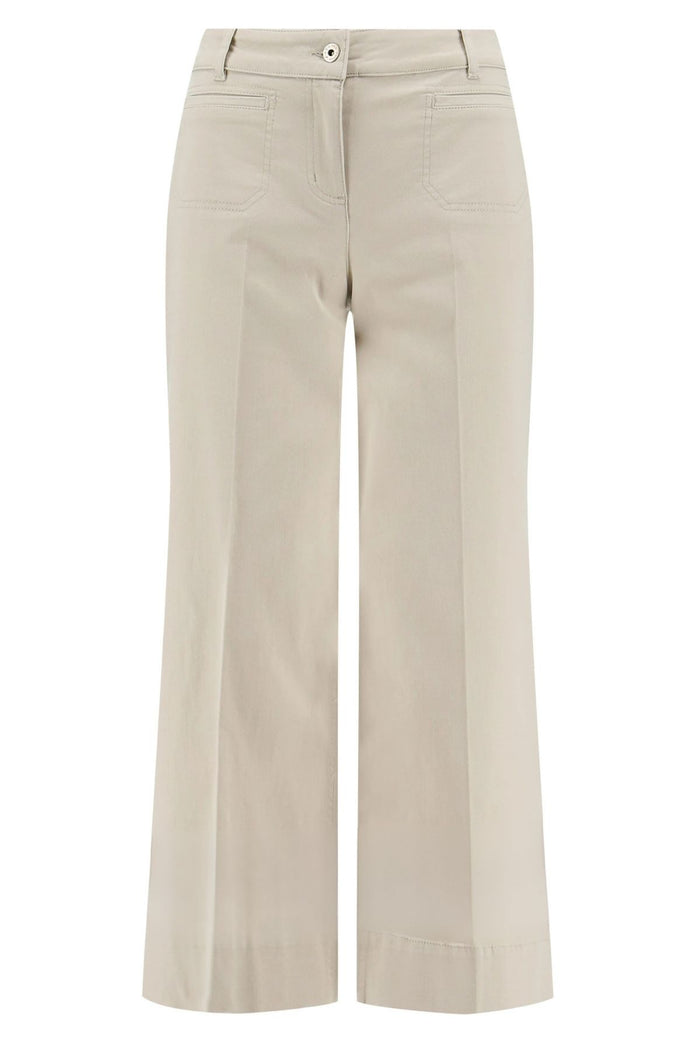 ROBELL Debby Cullotte Style Stretch Denim Trousers - Light Taupe