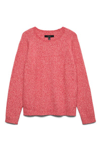 VERO MODA Doffy Round Neck Knitted Pullover - Red