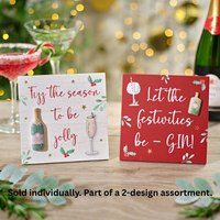 LANGS Merry Cheer Wooden Plaque 15cm- 1Pc