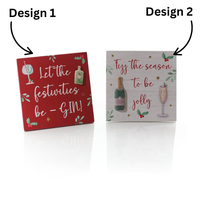 LANGS Merry Cheer Wooden Plaque 15cm- 1Pc