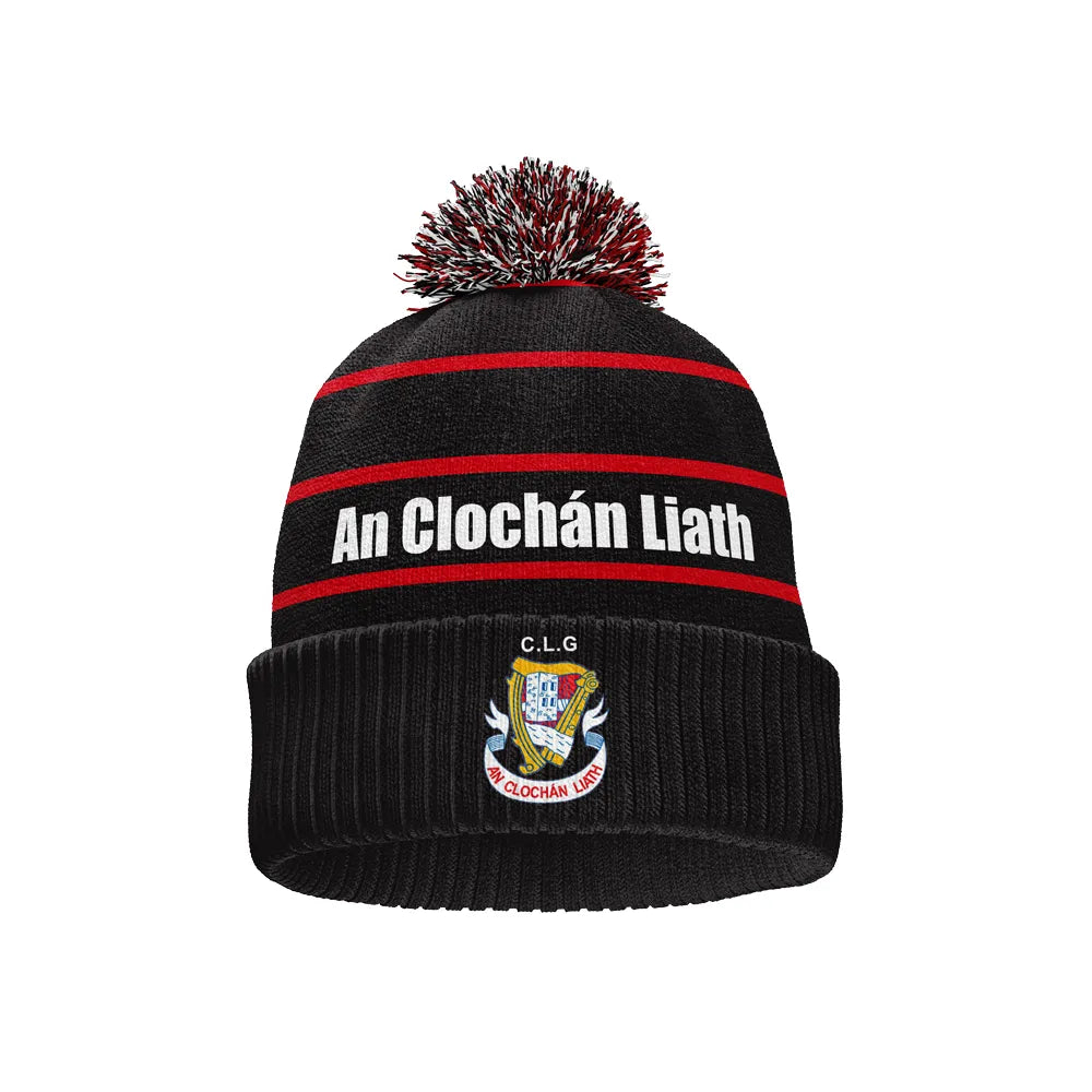 CLG An Clochan Liath - Dungloe GAA Bobble Hat - Black
