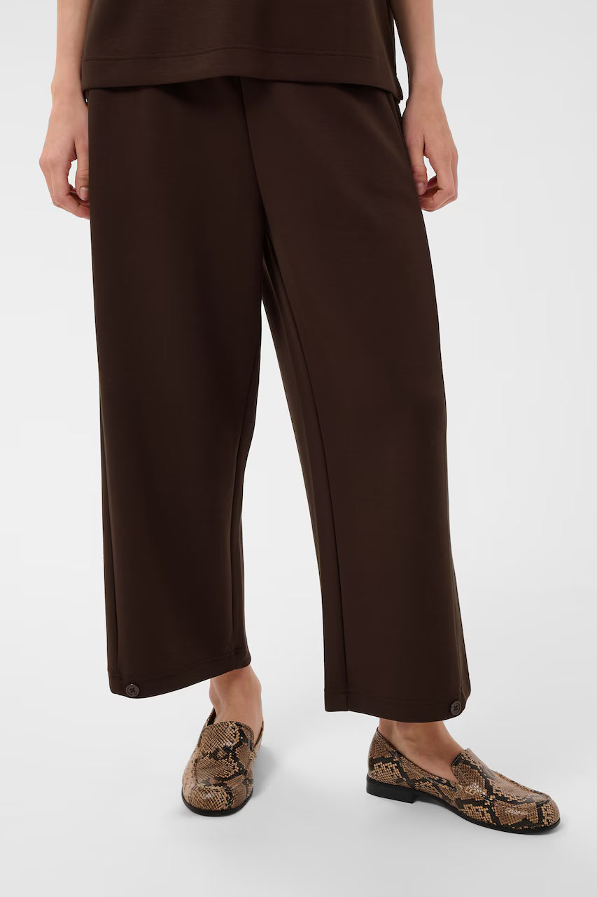 CULTURE Hilde Chabrina Wide Leg Pants - Brown