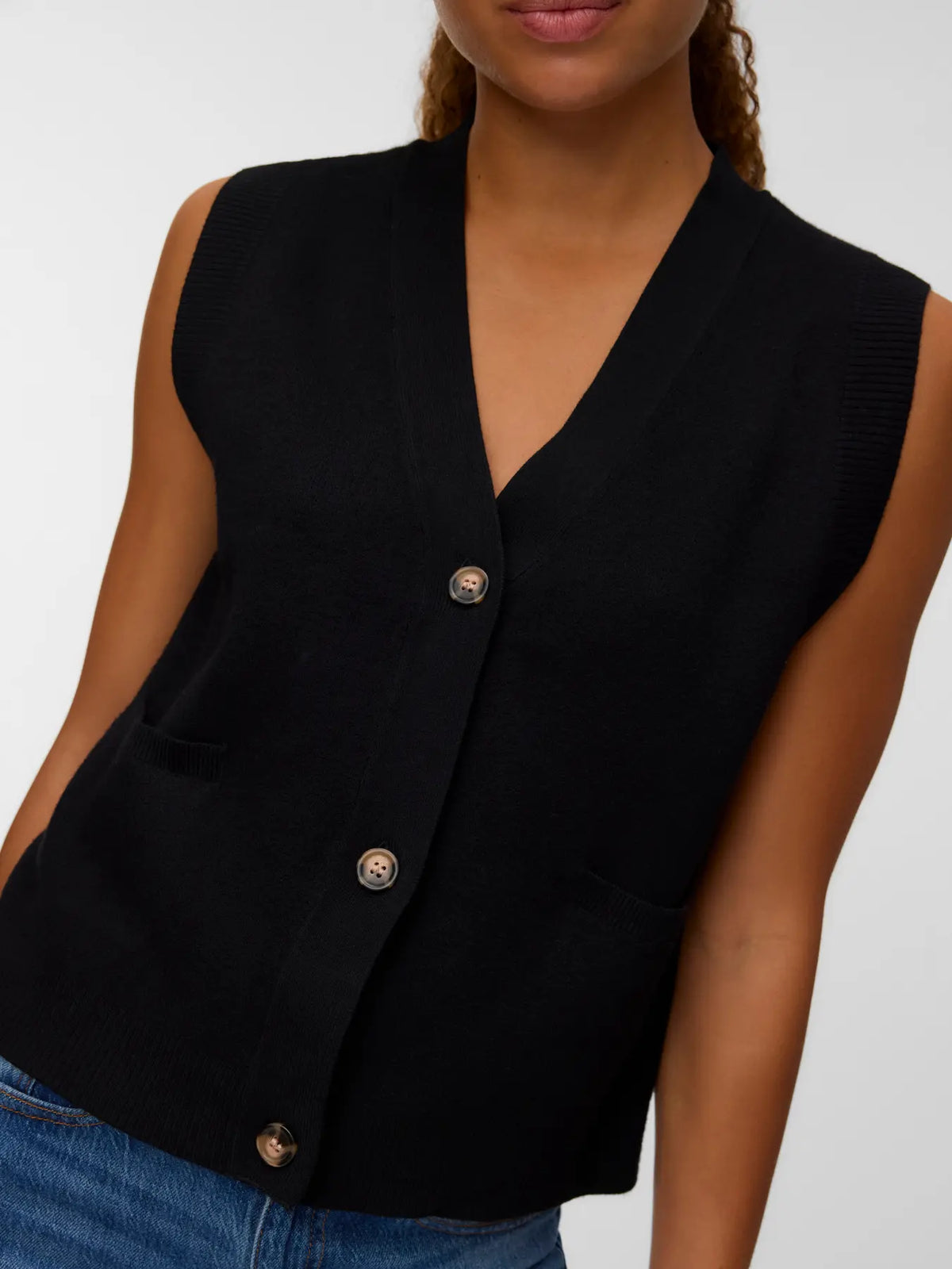 VERO MODA Brisa Waistcoat - Black