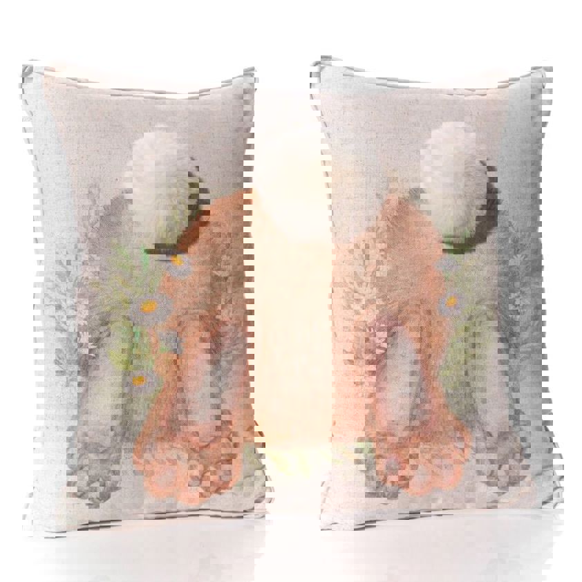 LANGS Easter Bunny with Pom-Pom Tail Cushion